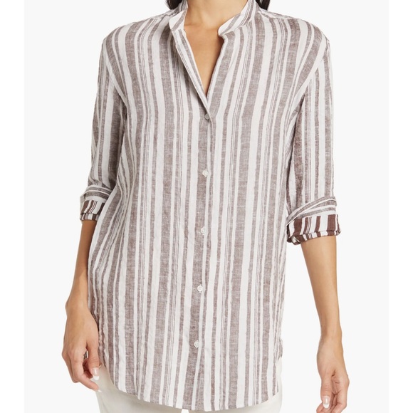 James Perse Luxury Linen button down shirt Sz 3/L NWT MRSP $279 price firm! - Picture 1 of 13